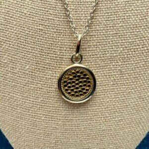 Anna Beck Classic Medium Circle Necklace - Two Tone